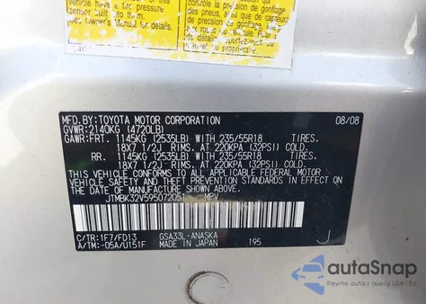 2009 Toyota Rav4 Sport V6 z USA, uszkodzony, nr VIN JTMBK32V595072051